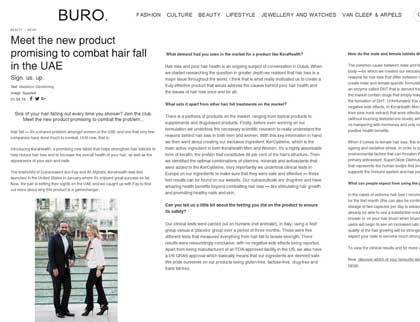In the press – Meet the new product promising to combat hair fall in the UAE