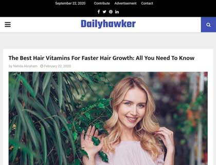 In the press – The Best Hair Vitamins For Faster Hair Growth: All You Need To Know