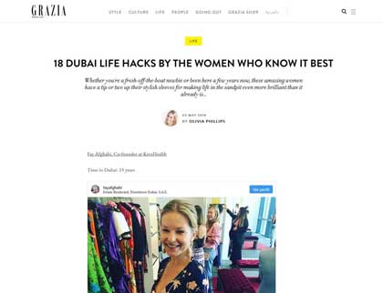 In the press – 18 Dubai life hacks by the women who know it best