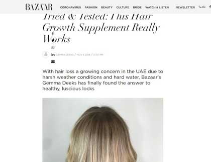 In the press – Tried & Tested: This Hair Growth Supplement Really Works